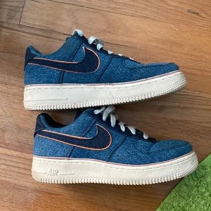 Nike denim Air Force 1s